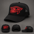 GOD TALK™ Divine Vision Trucker Hat (Black/Red)