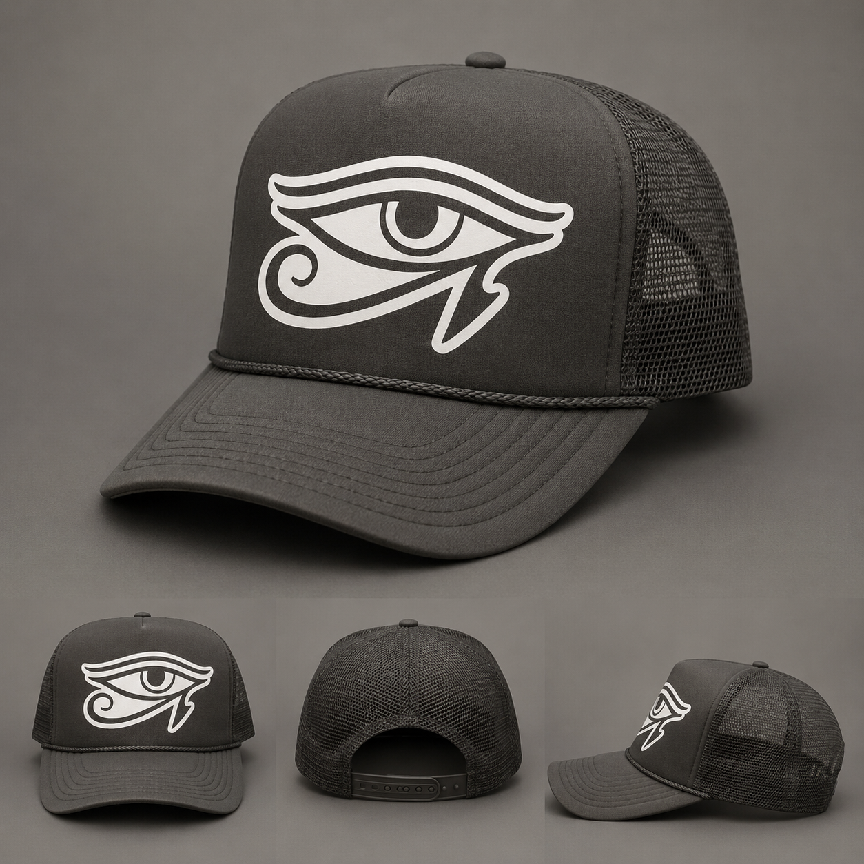 GOD TALK™ Divine Vision Trucker Hat (Gray/White)