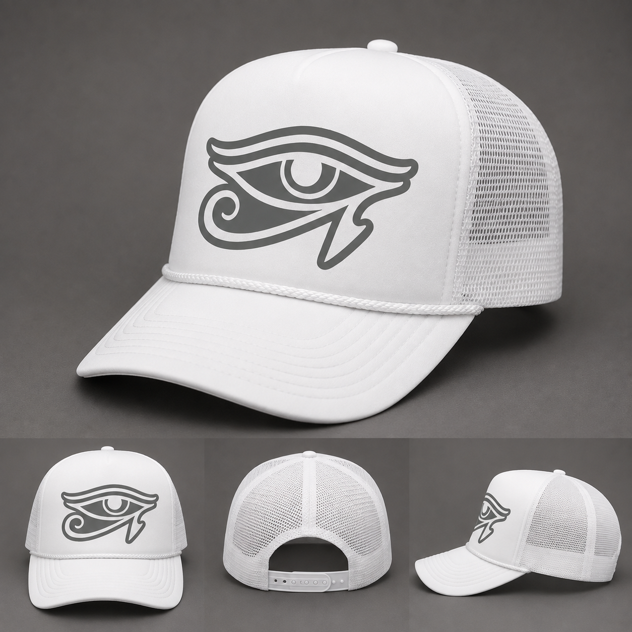 GOD TALK™ Divine Vision Trucker Hat (White/Gray)