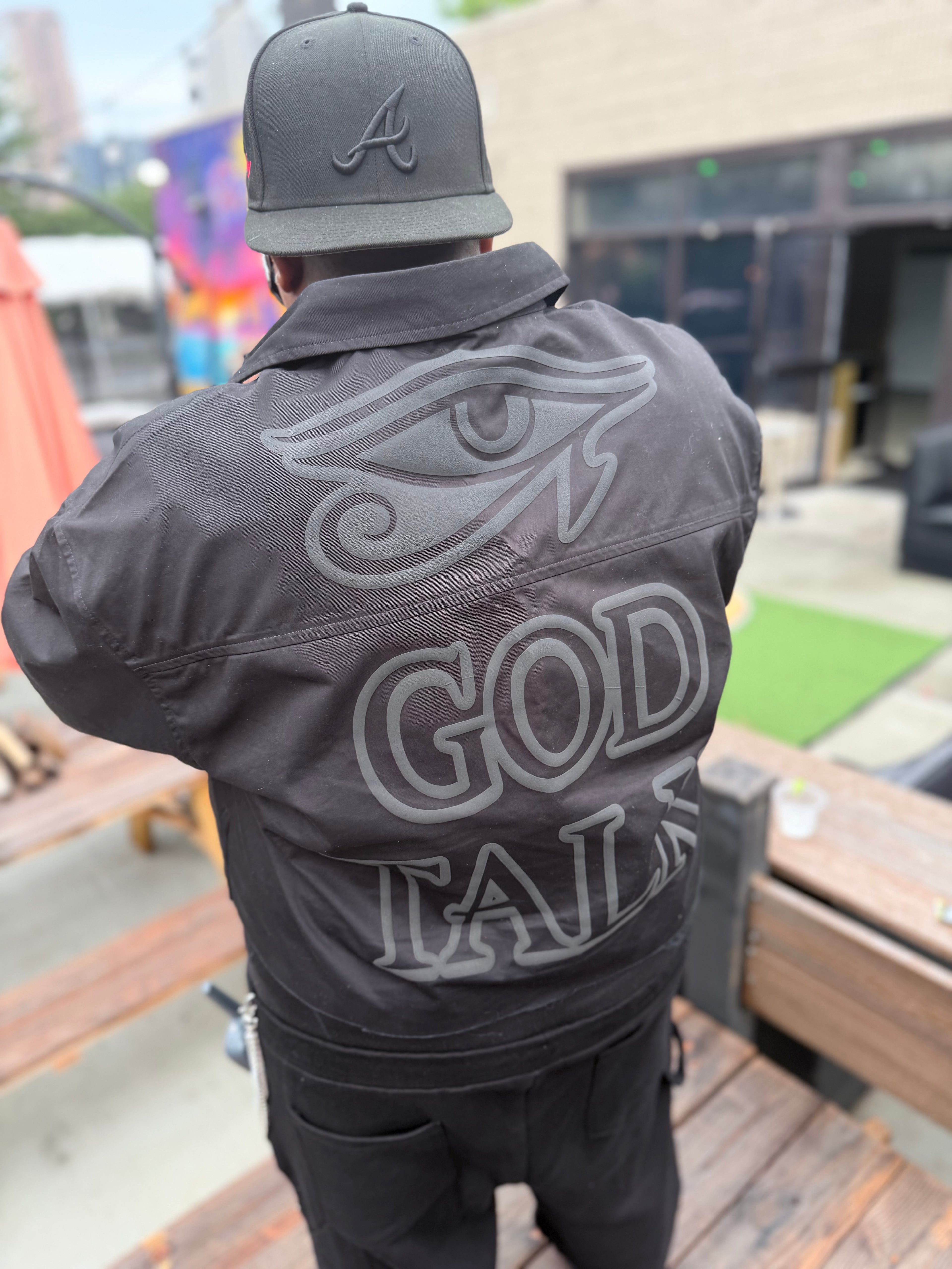 GOD TALK™ “Aligned” Oversized Shirt (Black)