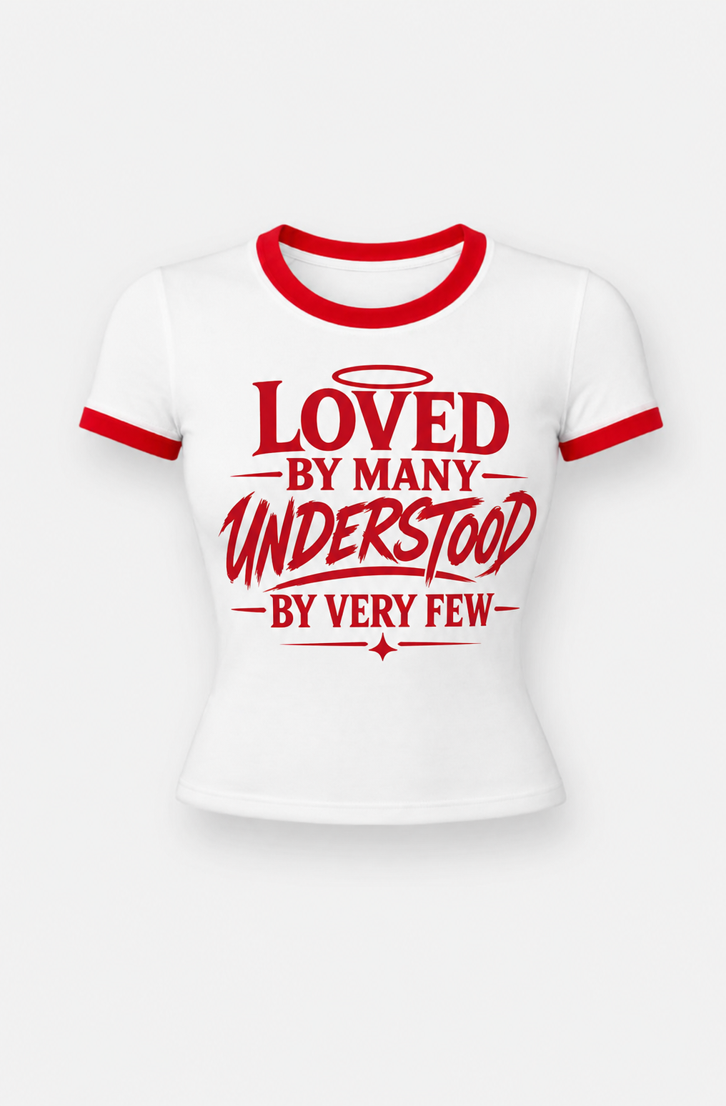 God Talk™ “Loved By Many, Understood By Very Few” Cropped Graphic Tee